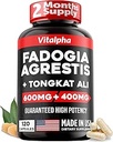Ultra Concentrated 86,000mg Fadogia Agrestis Tongkat Ali Blend – 200:1 Tongkat Ali + 10:1 Fadogia Agrestis + Bioperine - Maximum Strength Blend for Athletic Performance & Muscle Mass - 120 V-Caps