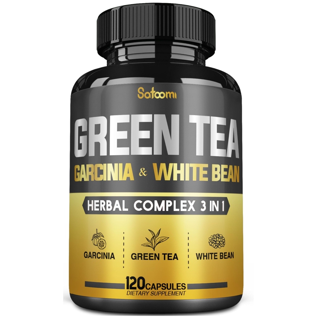 Green Tea Extract Pill EGCG 16000Mg per Serving with 12000Mg Green Tea, 2000Mg Garcinia Cambogia & 2000Mg White Kidney Bean - Support Body Balance, Heart & Immune Health - 120 Capsules 2 Month Supply