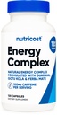 Nutricost Συγκρότημα χάπια φυσικής ενέργειας 120 κάψουλες, 100mg καφεΐνη - Χωρίς γλουτένη - μη ΓΤΟ