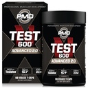 PMD Sports N-Test 600 Advanced Nitric Oxide Booster for Men - with Clinically Studied Testofen - Lean Myster and Strength Engins with Estrogen Suppression (90 Veggie - Caps)