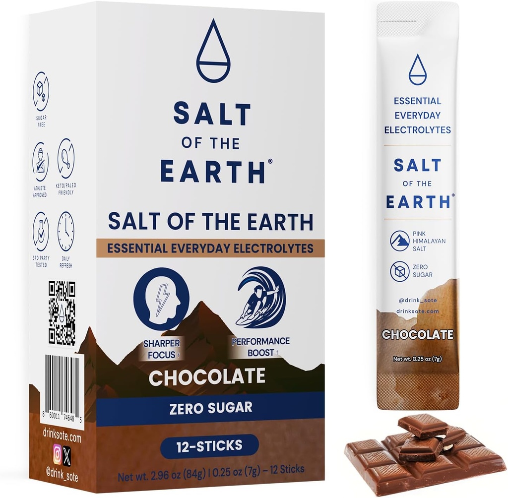Αλάτι της Γης Premium Zero-Sugar Electrolyte - Made with Pink Himalayan Salt - Ενυδατική Powder Packets 