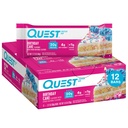 Quest Nutrition Birthday Cake Protein Bars, 20g Πρωτεΐνη, 1g Ζάχαρη, 4g Καθαρά υδατάνθρακες, Χωρίς γλουτένη, Κίτο Φιλικό, 12 Count