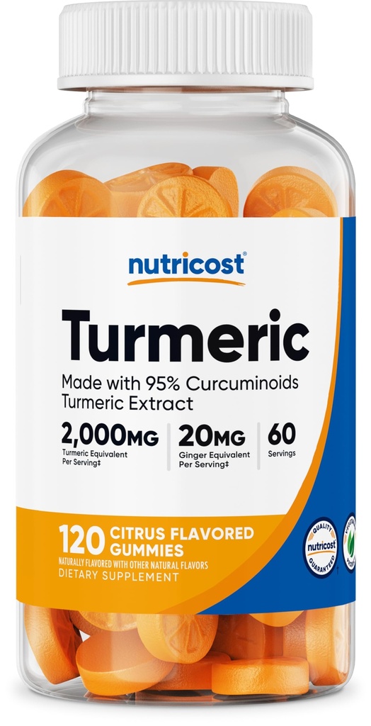 Nutricost Turmeric Gummies 2.000mg Tumeric per Serving (120 Gummies) - 60 Υπηρεσίες