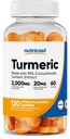 Nutricost Turmeric Gummies 2.000mg Tumeric per Serving (120 Gummies) - 60 Υπηρεσίες