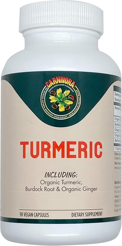 Carnivora Turmeric – Υποστήριξη των αρθρώσεων και Digestive Health (90 κάψουλες Vegan)