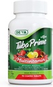 DEVA Tuba Prime Vegan Multivitamin - Υψηλής ισχύος Βιταμίνη και Ορυκτά Συμπλήρωμα Διατροφής - Αντιοξειδωτικά, Φρούτα και Φυτικά Μείγμα, Σούπερ Μανιτάρια, Προβιοτικά, Προβιοτικά, Σπόροι, Βότανα - 90 δισκία
