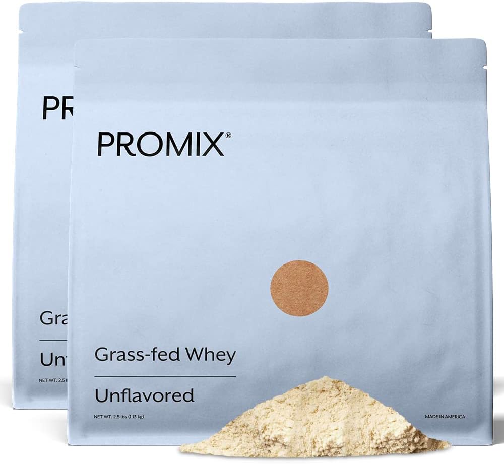 ProMix Διατροφή Whey Protein Powder, Unflavored - Grass-Fed - - Post Proout Fitness & Nutrition Shakes, Smoothies, Bakeing & Cooking Συνταγές - Χωρίς γλουτένη & Keto-Friendly - 5 Λίρες (Pack of 2)