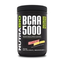 NutraBio BCAA 5000 σκόνη - Vegan Fermented BCAAs - Υποστηρίζει Lean μυϊκή ανάπτυξη, ανάκτηση, αντοχή - 60 εξυπηρετεί - βόμβα λεμόνι φράουλα