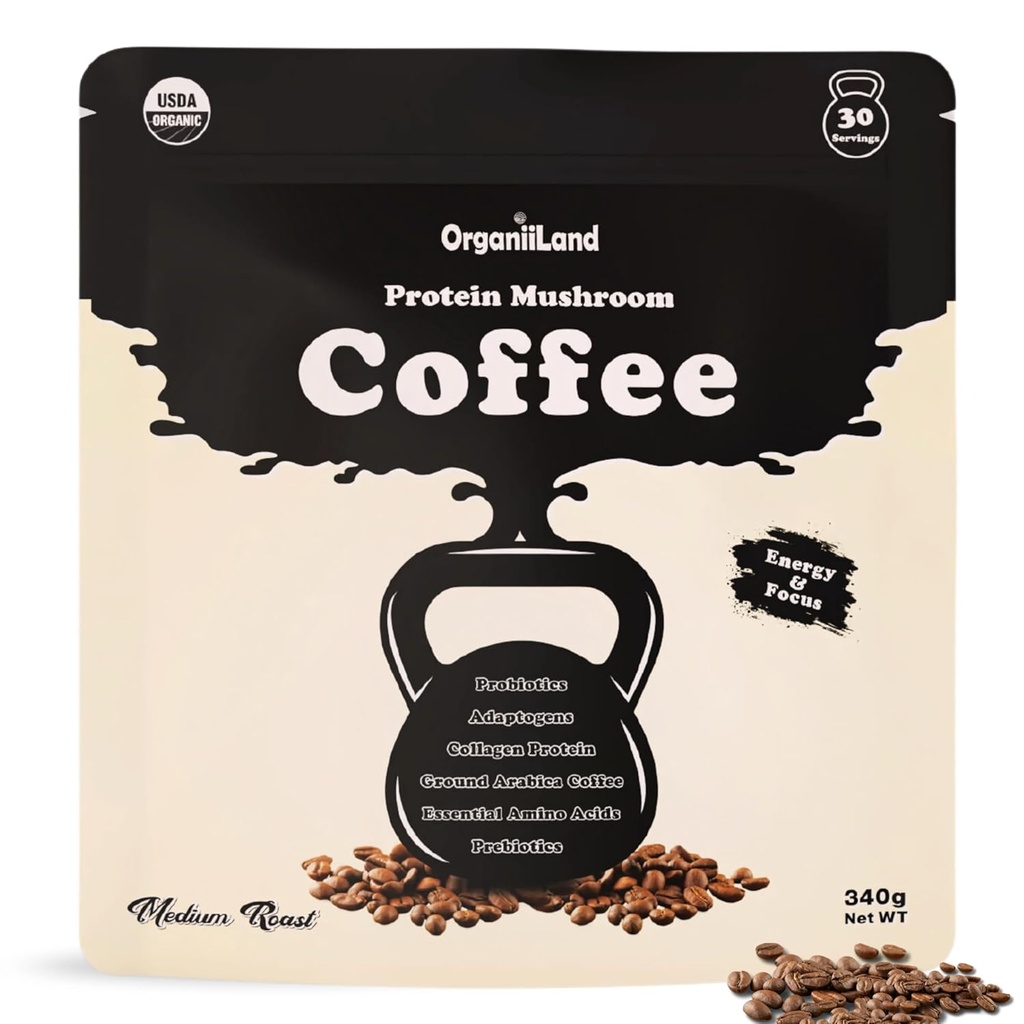 Protein Mushroom Coffee by OrganiiLand 