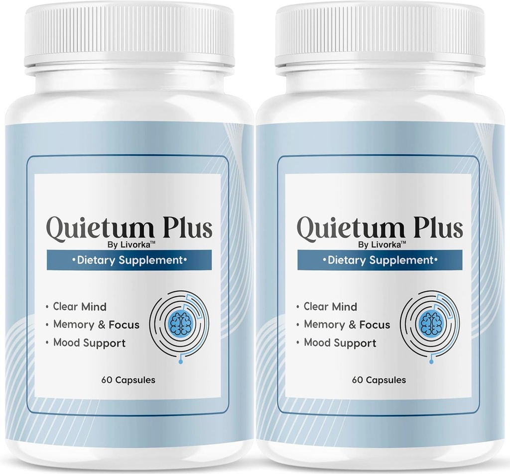 (2 Pack) Quietum Plus - Επίσημη Quietum Plus Advanced Supplement Formula, Original Quietum Plus Reviews, All Natural QuietumPlus Advanced Formula for Healthy Ear, 120 κάψουλες για 2 μήνες