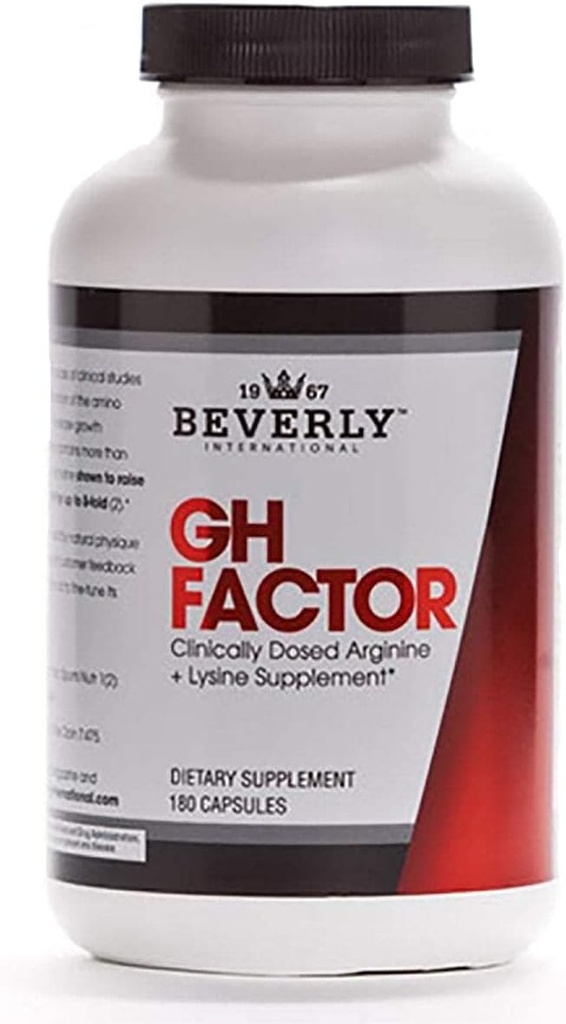 Beverly International GH Factor, 180 κάψουλες. Ανεβάστε τα επίπεδα μέχρι το 8-Fold. Κλινικά Dosed Arginine + Συμπλήρωμα Λυσίνης. Μ.Μ. Προώθηση Ανάπτυξης για Άνδρες & Γυναίκες. Αναζωογόνησε τη Φυσική σου.