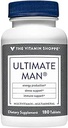 Η Βιταμίνη Shoppe Ultimate Man Multivitamin, Υψηλής Ικανότητας Multi - Ενέργεια & Αντιοξειδωτικό Blend, Καθημερινή Multi- Mineral συμπλήρωμα για την υγεία των ανδρών, Γλουτένη & Γαλακτοκομικά Χωρίς (180 δισκία)