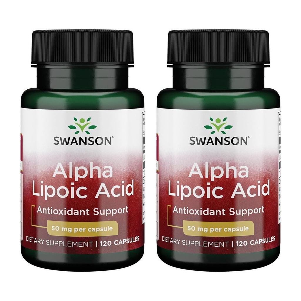 Swanson Alpha Lipoic Acid 50 Milligrams 120 Κάψουλες (2 Συσκευασία)