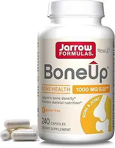 Jarrow Formulas BoneUp για την Πυκνότητα των οστών - Βιταμίνη D3 και K2, Υποστήριξη ασβεστίου, 240 κάψουλες, Προωθεί τη σκελετική διατροφή, Μέχρι 40 ημέρες προσφοράς
