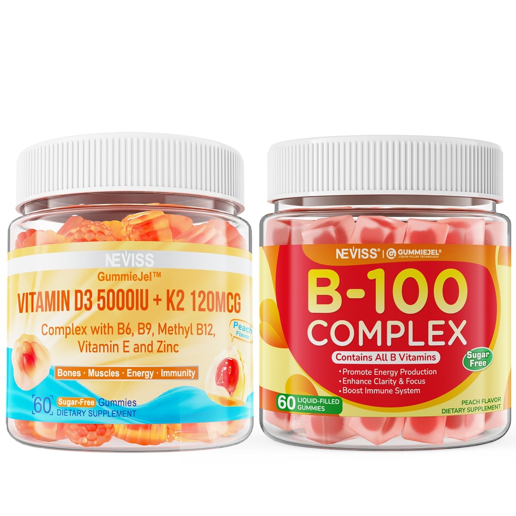 NECISS Βιταμίνη D3 K2 Gummies + Βιταμίνη B100 Complex