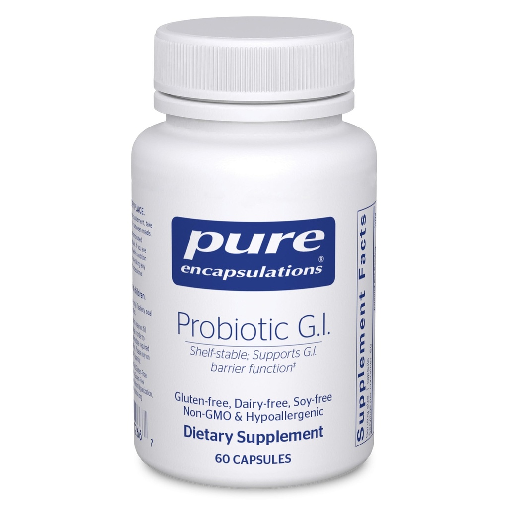Pure Encapsulations Probiotic G.I. - Ράφι Σταθερό Προβιοτικό για Εντερική Υγεία & Γαστρεντερική Υποστήριξη - με Lactobacillus & Bifidobacterium - 60 Κάψουλες