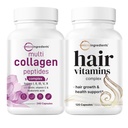 Micro Συστατικά Multi Collagen Complex για γυναίκες & βιταμίνες μαλλιών Σύμπλεγμα κάψουλες Bundle 2 Pack 