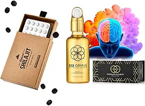 Ormus Monoatomic Gold συμπυκνωμένο (HIGH Potency x12) - 1,7 fl. oz (50 ml) & Φυσικό SHILAJIT Δισκία - 120 Count, Sun Αποξηραμένο 100% Pure Shilajit για άνδρες και γυναίκες