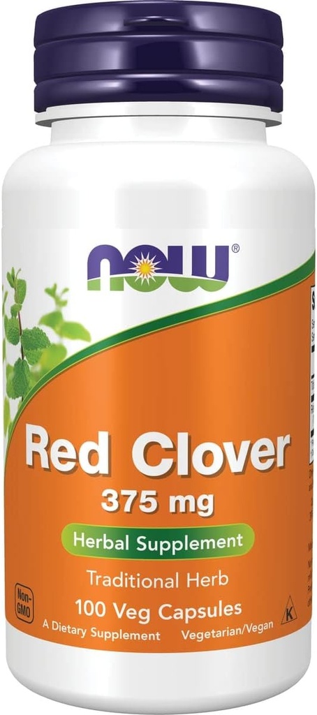 Now Foods Red Clover 375 Mg 100 Caps