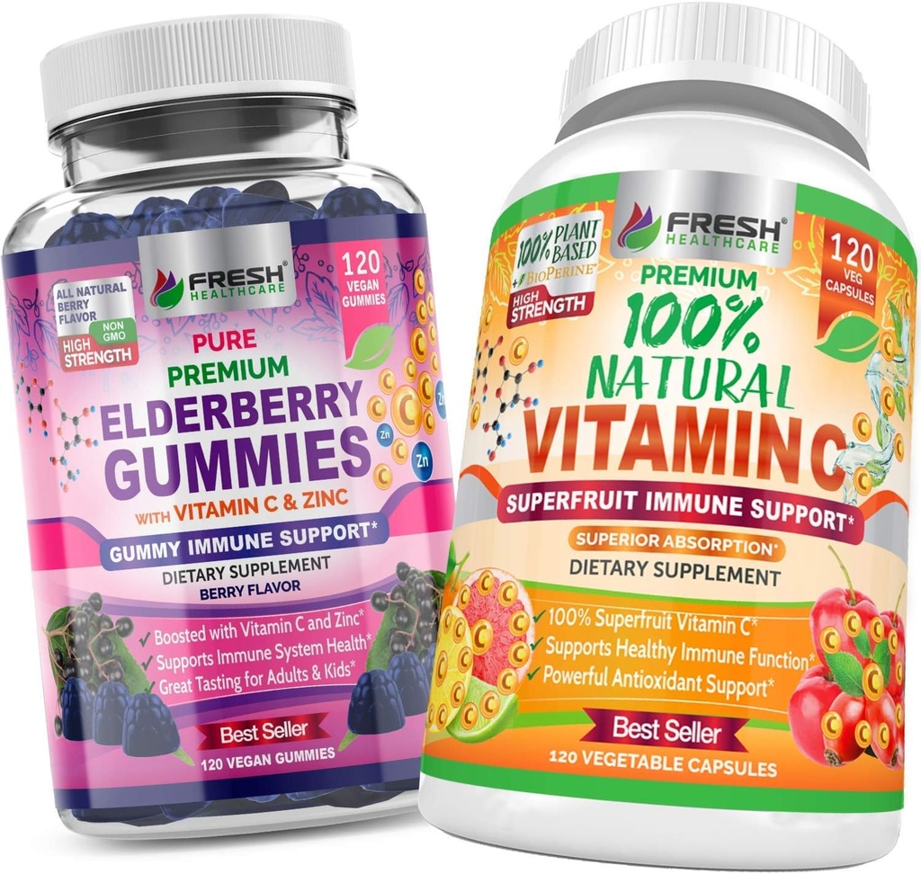 Gummys Elderberry and Natural Vitamin C - Bundle