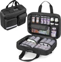 Damero Locking Pill μπουκάλι Organizer, ιατρική τσάντα αποθήκευσης Medicine Organizer Travel Carrying Θήκη για μεγάλα μπουκάλια, φάρμακα και ιατρικές προμήθειες, μαύρο