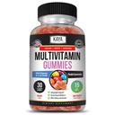 Kaya Naturals Adult Multi Vitamin Gummy, Biotin, Vitamin A, B-12, C & E, συμπεριλαμβανομένου ψευδαργύρου, φυλλικού οξέος, γεύσης φράουλας - Gluten-free Πολυβιταμίνες Γλυκές Ενήλικες Gummies