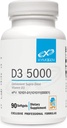 XYMOGEN D3 5000 - Βιοδιαθέσιμη βιταμίνη D3 5000 IU (125 mcg) - Συμπλήρωμα βιταμίνης D υψηλής ισχύος για την υποστήριξη της ανοσοποιητικής υγείας, των οστών + της καρδιάς υγεία (90 Ζελατίνη Softgels)