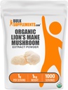 BulkSupplements.com Mane Mushroom Extract Powder - Lions Mane Supplement Powder, Lion's Mane Extract - Mushroom Supplement, 1000mg ανά Serving, 5kg (11 λίβρες) (Pack of 5)