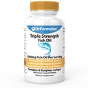 DrFormulas 2000mg τριπλής αντοχής Ωμέγα 3 ιχθυέλαιο με EPA και DHA, 180 Burpless Softgels