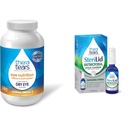 TheraTears 1200mg Omega 3 Συμπλήρωμα για τη Διατροφή των ματιών, Βιολογικό λιναρόσπορο Τριγλυκερίδια Fish Oil και Βιταμίνη E, 180 Count & SteriLid Eleid Καθαριστικό και Πλύσιμο προσώπου, για Ερεθισμένα Μάτια, 2 fl oz Spray