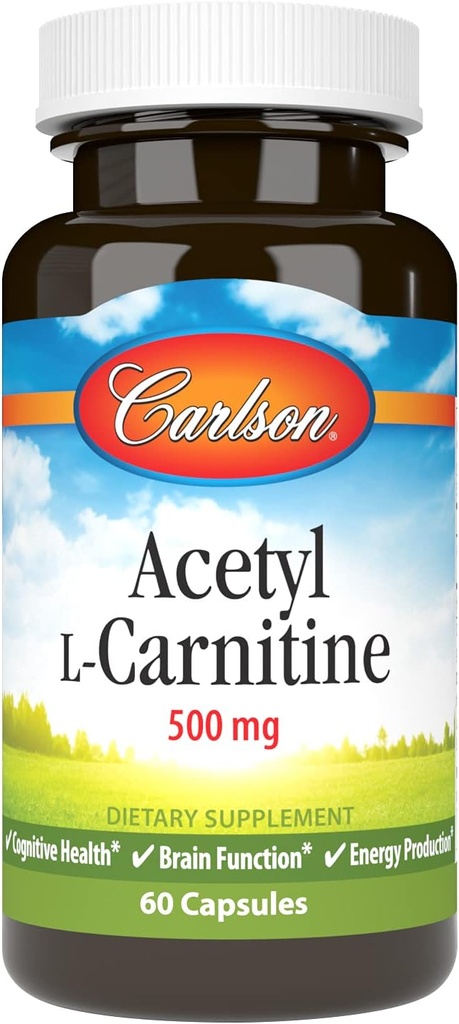 Carlson Labs Acetyl L-καρνιτίνη, 500mg, 60 κάψουλες