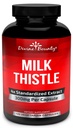 Divine Bounty Pure Milk Thittle Capsules συμπλήρωμα - Ένα ισχυρό συμπλήρωμα 1200mg γάλα γαϊδουράγκαθο με 4X συμπυκνωμένο εκχύλισμα (Standardized) 120 κάψουλες χορτοφάγων