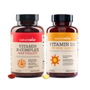 NatureWise Vitamin B Complex 360 Softgels[1-year Supply] & Βιταμίνη D3 5000iu 360 Count Mini Softgels[1-year Supply] Bundle