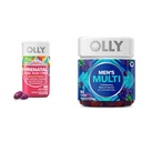 OLLY προγεννητική πολυβιταμίνη Softgels και πολυβιταμίνες ανδρών Gummy Βιταμίνες Bundle, 60 και 90 κόμης