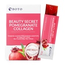 BOTO Secret Ρόδι Κολλαγόνο 20g - Κορεάτικη Ομορφιά Κολλαγόνο Ζελέ Stick, Χαμηλό Μοριακό Ψάρι Κολλαγόνο, Ρόδι Γεύση - Συσκευασία των 15