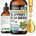 BIO KRAUTER Slippery Elm Bark Tincture - Pure Slippery Elm for Women & Men - 4 Fl.Oz. 56 Ημέρες Προμήθειας - Λαιμός & Υποστήριξη Φωνής - Vegan Liquid Drops for Lungs - Αναπνευστική & Πεθητική Υγεία