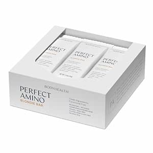 BodyHealth PerfectAmino Bar Protein Energy Snack με 10g Πρωτεΐνης, Plant Based MCT's, Superfood Blend, Kosher, (Blondie, 12 Pack)