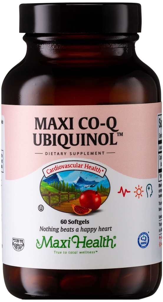 CoQ10 Ubiquinol - CoQ10 100mg Softgels - Kosher Co Q 10 Συμπλήρωμα για την Καρδιαγγειακή Υγεία - Ανώτερη απορρόφηση - Co Q10 Συμπλήρωμα Ubiquinol 100mg για την Κυτταρική Ενέργεια - Συνένζυμο Coq 10 (60 Count)