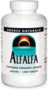 Source Naturals Alfalfa 10 Συμπλήρωμα διατροφής σιτηρών - 1000 Tabletισκία