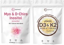 Micro Συστατικά Βιταμίνη D3 10.000iu + K2 200mcg Λάδι καρύδας Softgels & Myo & D-Chiro Ινοσιτόλη σκόνη Bundle 2 Pack 