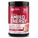 Optimum Nutrition Amino Energy - Προπόνηση με Πράσινο Τσάι, BCAA, Αμινοξέα, Κετό Φιλικό, Πράσινο εκχύλισμα καφέ, Ενεργειακή σκόνη - Σύντηξη φρούτων, 30 εξυπηρετήσεις (Packaging May Vary)