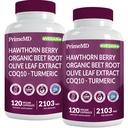 26-in-1 Nitric Oxide Supplements for Men & Women 2103mg - Beet Root Capsules with CoQ10, Blood Pressure Supplements with Hawthorn Berry, Turmeric & Garlic - Heart Health Supplements (240 Count)