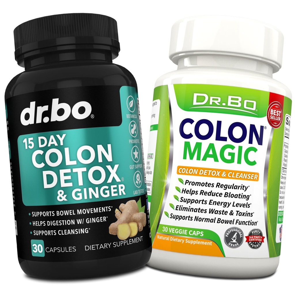 Colon Cleanser Detox Supplement Capsules - 15 Day Colon Cleanse Pills & Probiotic Herbal Formula - Daily Bowel Movement Supplements for Intestinal Stomach Bloating Digestive Gut Cleansing Support