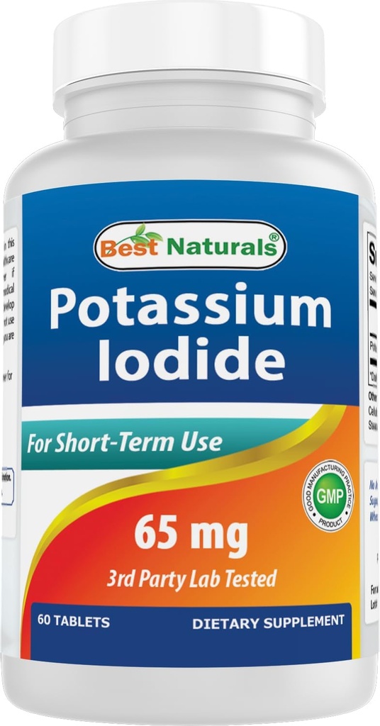 Best Naturals Ιωδιούχο κάλιο 65 mg - Συμπλήρωμα διατροφής, 60 δισκία (60 Count (Pack of 1)) (12)