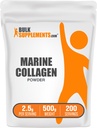BulkSupplements.com Marine Collagen Powder - Marine Collagen Peptides Supplement, for Hair, Skin, & Nails - Hydyrolyzed & Gluten Free, 2.5g per Serving, 500g (1.1 lbs) (Pack of 1)