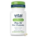 Hyperbiotics Vital Nutrients Pro-15 Prebiotics + Probiotics for Women and Men | 15 Science Backed Strains | Supports Occasional Constipation, Diarrhea, Gas & Bloating | 30 Vegan Time Release Pearls