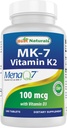 Best Naturals Βιταμίνη K2 (MK7) με D3 συμπλήρωμα Οστών και Καρδιάς Υγεία (5000 IU Βιταμίνη D3 & 100 mcg Βιταμίνη K2 MK7), 180 δισκία