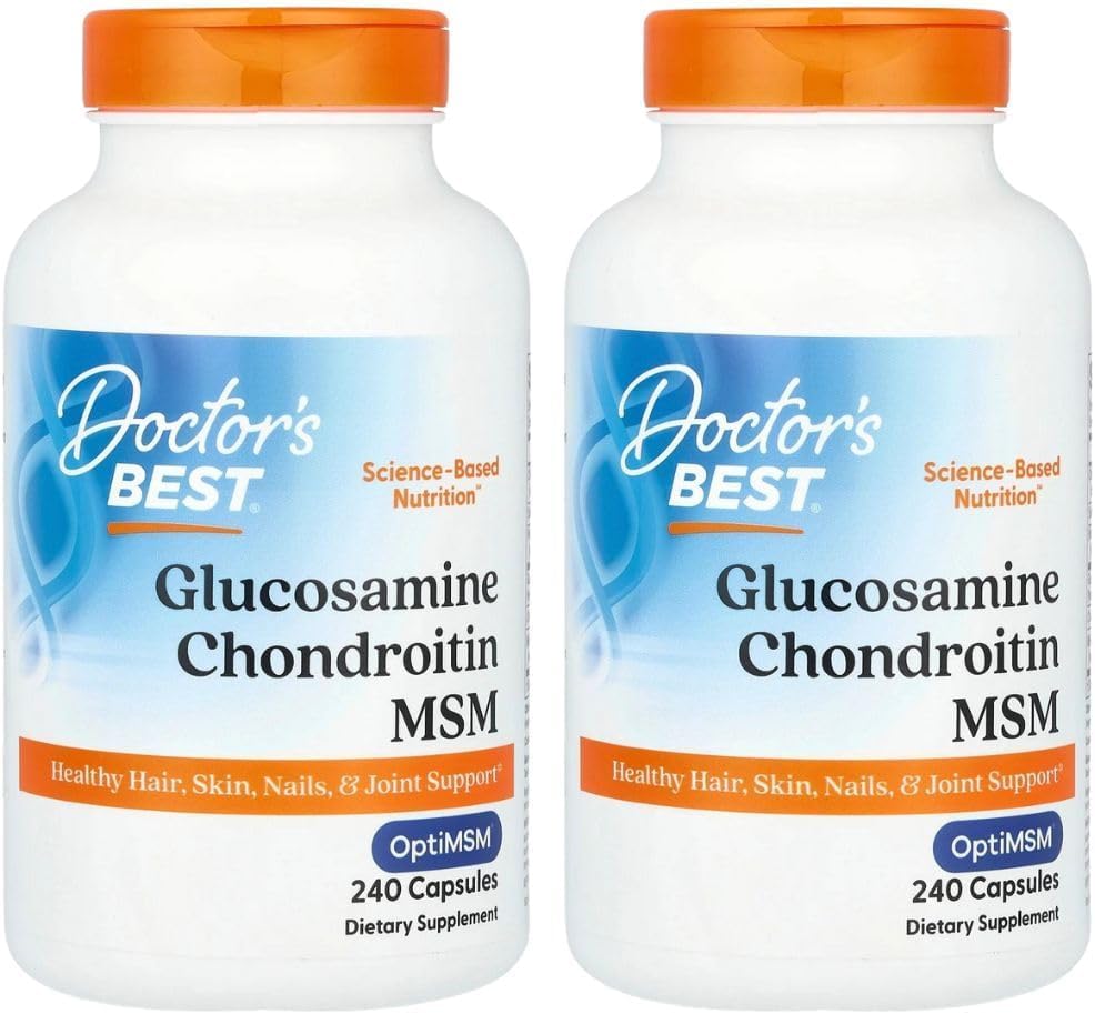 Doctor's BEST, (2 Pack Glucosamine Chondroitin MSM με OptiMSM, 240 Veggie Caps