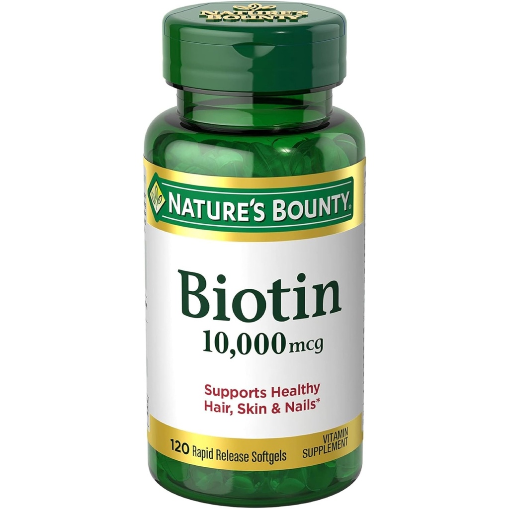 Nature's Bounty Biotin 10, 000 McG, Rapid Release Softgels 120 Ea (πακέτο του 2)