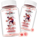 Βιταμίνη ADK+B12 Gummies Συμπληρώματα: Βιταμίνη D3 K2 (MK-7) με B12 για τις γυναίκες Μασώμενα Vegan Multivitamin Υποστήριξη του εγκεφάλου των οστών Ανοσοποιητικό δέρμα Καρδιά ματιών Ζάχαρη χωρίς βατόμουρο Γεύση 2 συσκευασίες